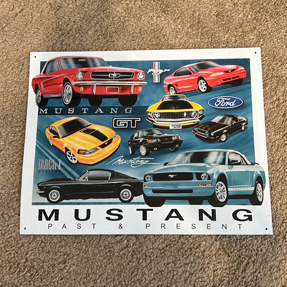 Metal Mustang Sign
